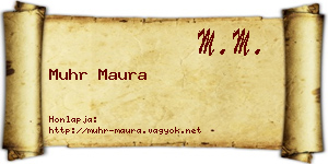 Muhr Maura névjegykártya